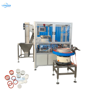 Automatic rotary plastic O ring cap assembly machine lid seal liner insert machine